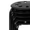 Flash Furniture Plastic Nesting Stack Stools, 11.5"Height, Black, PK5 LE-S2-BLACK-GG - alternate 9